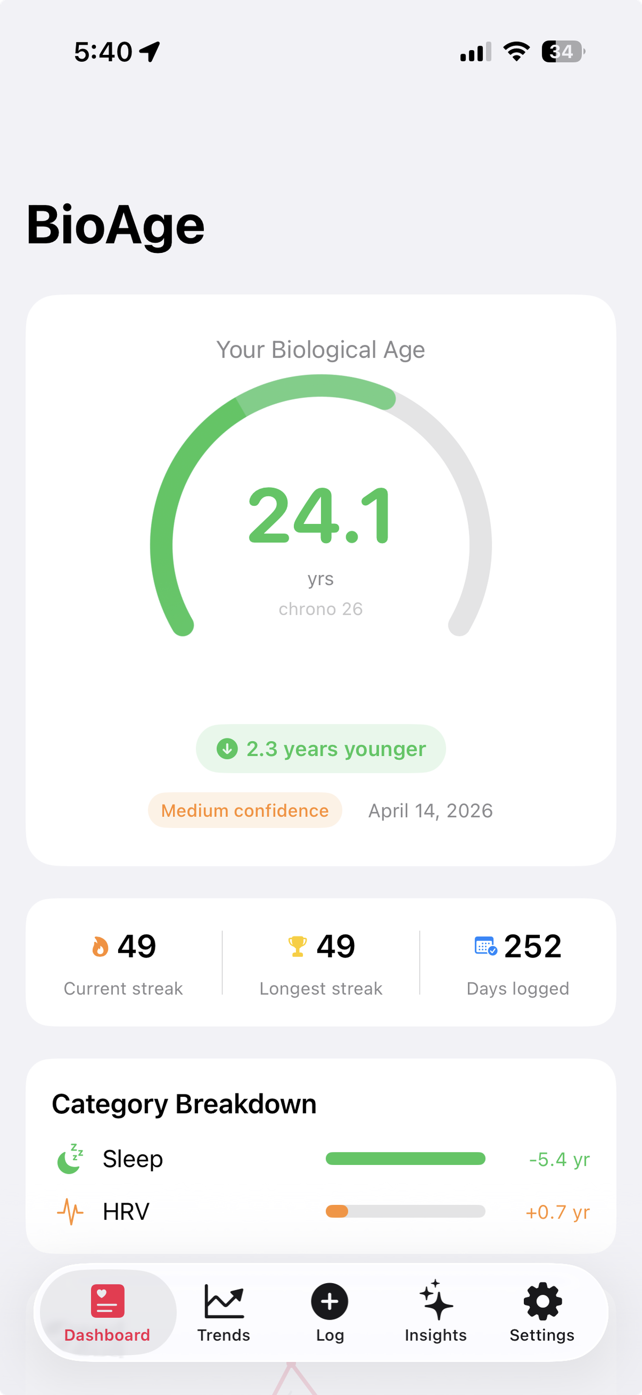 BioAge Dashboard